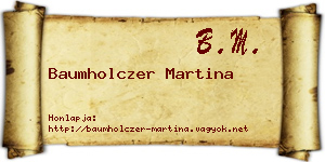 Baumholczer Martina névjegykártya